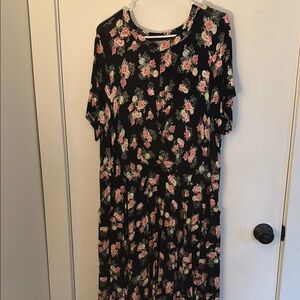 Floral Black Dress